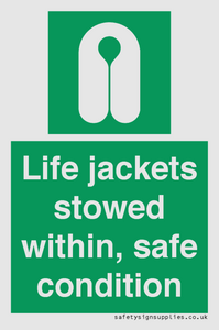 Life jackets stowed within